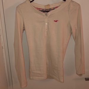Cream Hollister Pajama Shirt